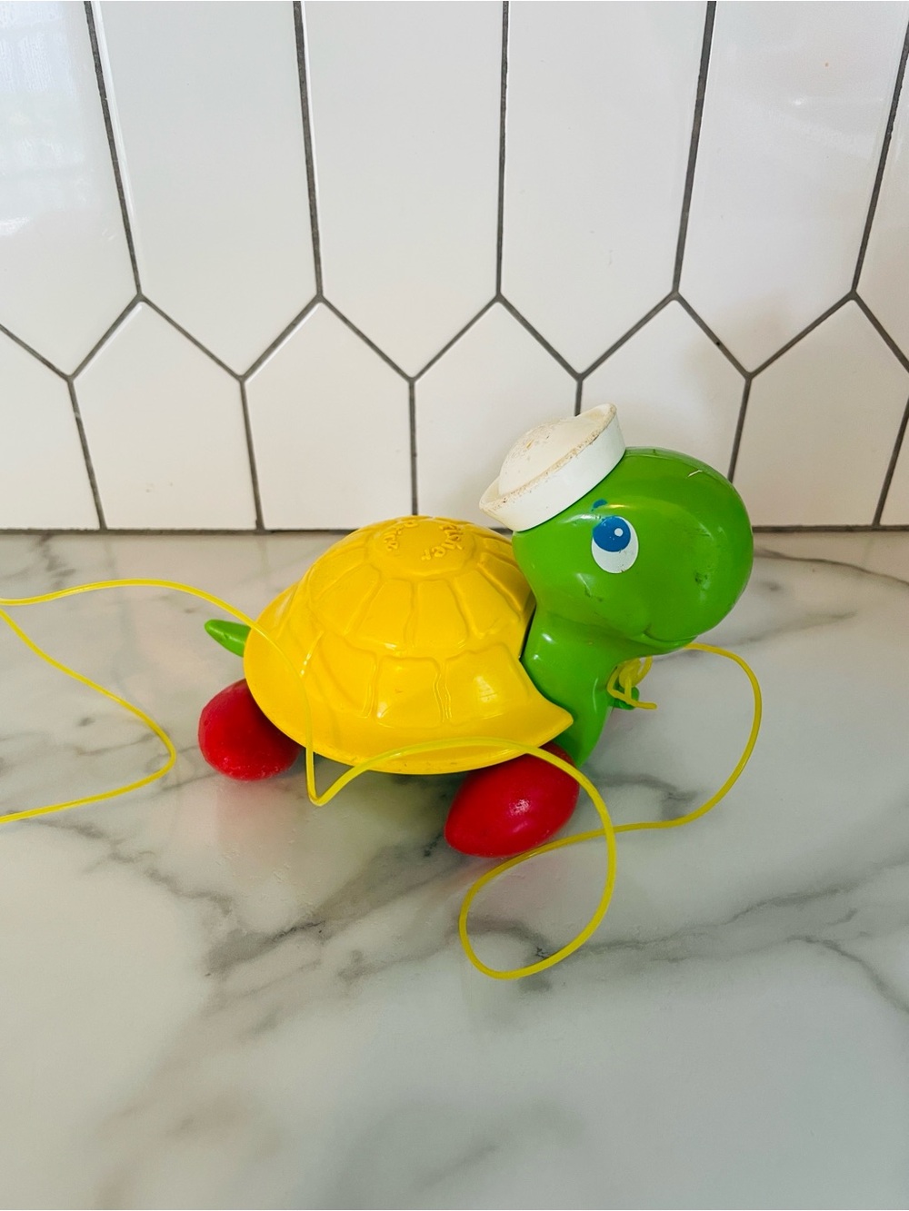 Vintage 1977 Fisher Price Pull-Along Turtle